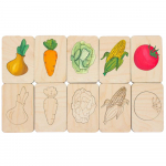 Карточки-раскраски Wood Games, фрукты - купить оптом