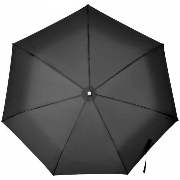 Складной зонт Alu Drop S, 3 сложения, 7 спиц, автомат, черный - купить оптом