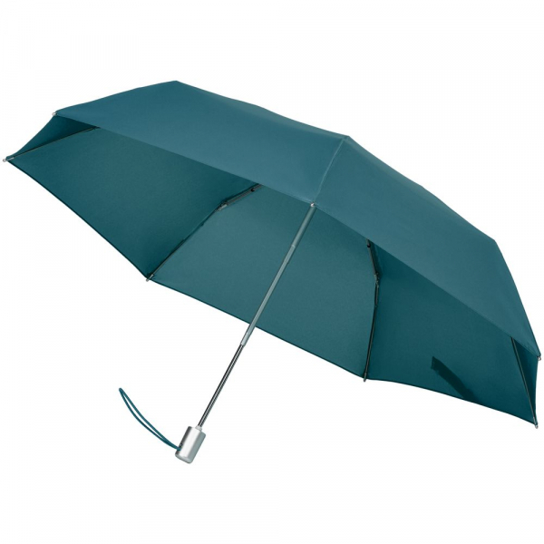 Складной зонт Alu Drop S, 3 сложения, 7 спиц, автомат, синий (индиго) - купить оптом