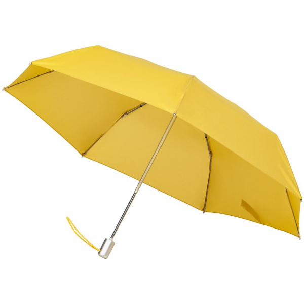 Складной зонт Alu Drop S, 3 сложения, 7 спиц, автомат, желтый (горчичный) - купить оптом