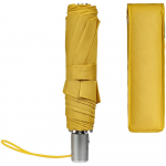 Складной зонт Alu Drop S, 3 сложения, 7 спиц, автомат, желтый (горчичный), фото 3