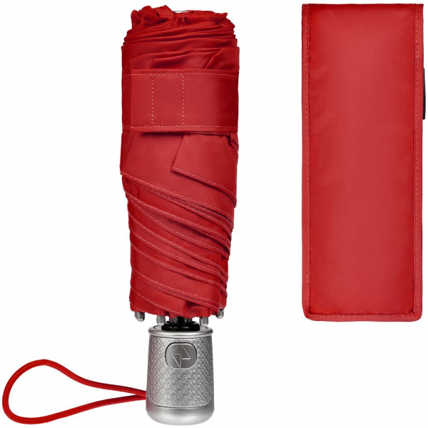 Складной зонт Alu Drop S, 4 сложения, автомат, красный - купить оптом