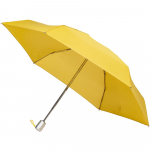 Складной зонт Alu Drop S, 4 сложения, автомат, желтый (горчичный), фото 1