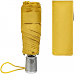 Складной зонт Alu Drop S, 4 сложения, автомат, желтый (горчичный), фото 3