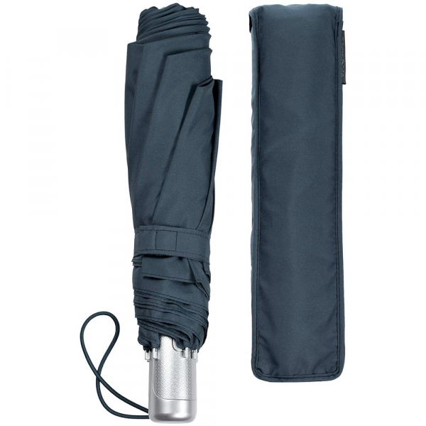 Складной зонт Alu Drop S Golf, 3 сложения, автомат, синий - купить оптом