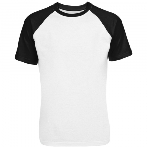 Футболка мужская T-bolka Bicolor, белая с черным - купить оптом