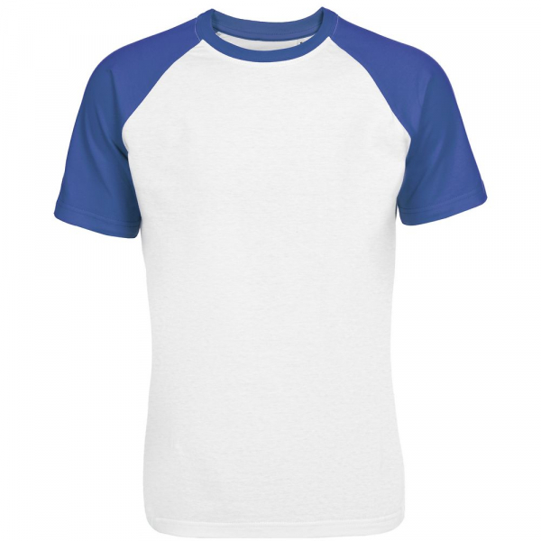 Футболка мужская T-bolka Bicolor, белая с синим - купить оптом