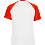 Футболка мужская T-bolka Bicolor, белая с красным, фото 1