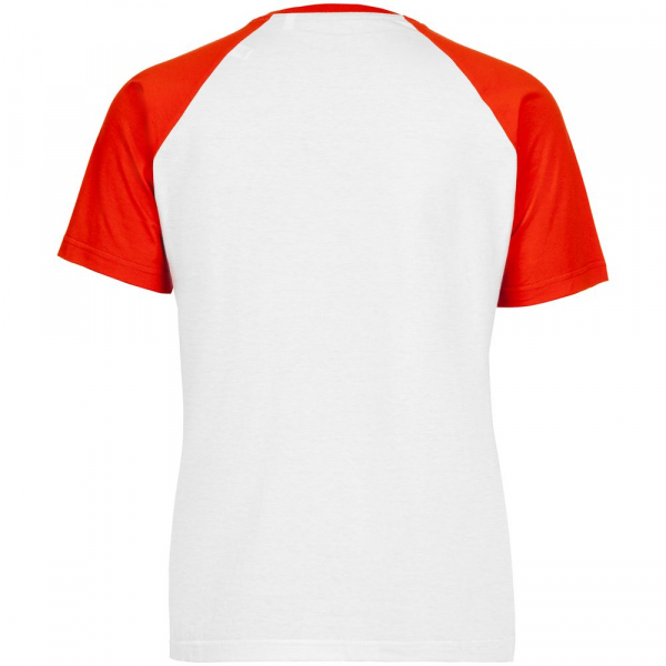 Футболка мужская T-bolka Bicolor, белая с красным - купить оптом