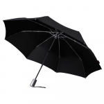 Складной зонт Alu Drop S, 3 сложения, 8 спиц, автомат, черный, фото 1