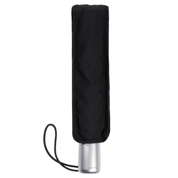 Складной зонт Alu Drop S, 3 сложения, 8 спиц, автомат, черный - купить оптом