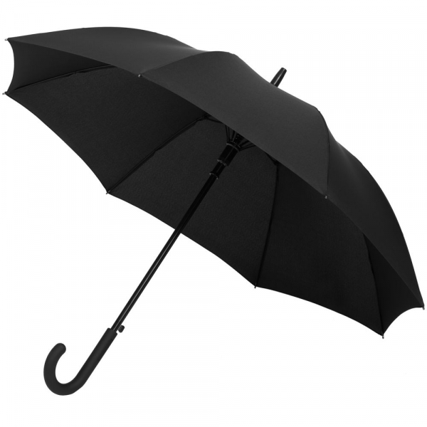 Зонт-трость Magic с проявляющимся рисунком в клетку, черный - купить оптом
