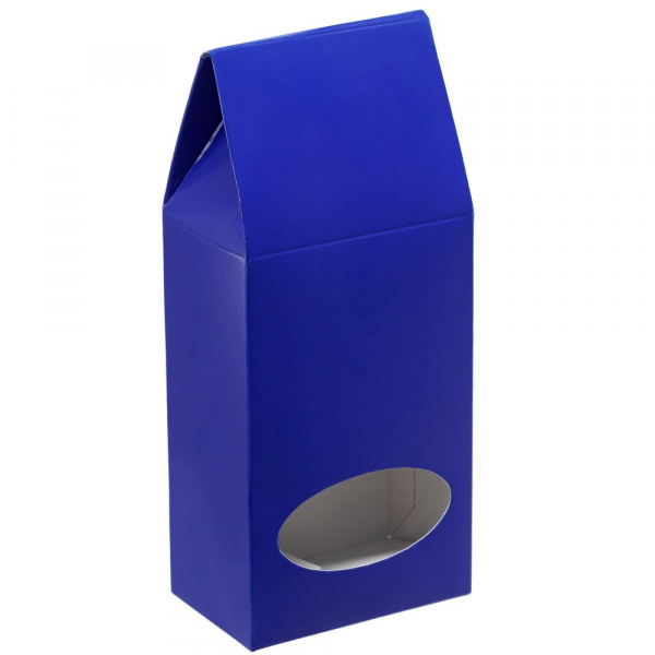Коробка с окном English Breakfast, синяя - купить оптом
