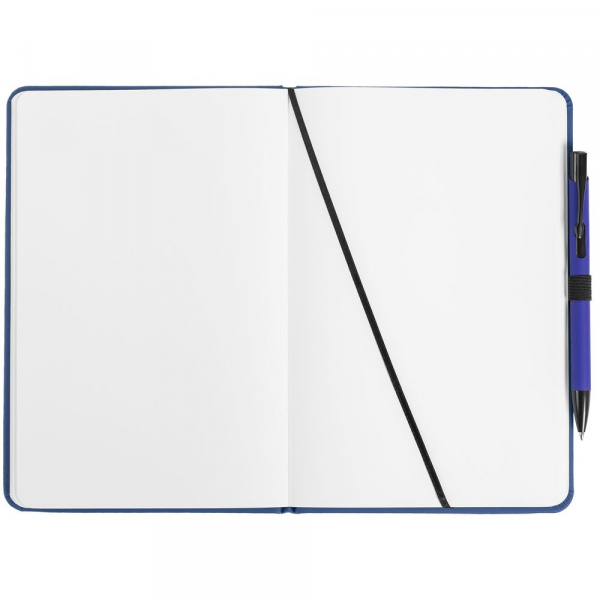 Набор: блокнот Advance с ручкой, синий с черным - купить оптом