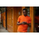 Рубашка поло мужская Inspire, оранжевая, фото 4