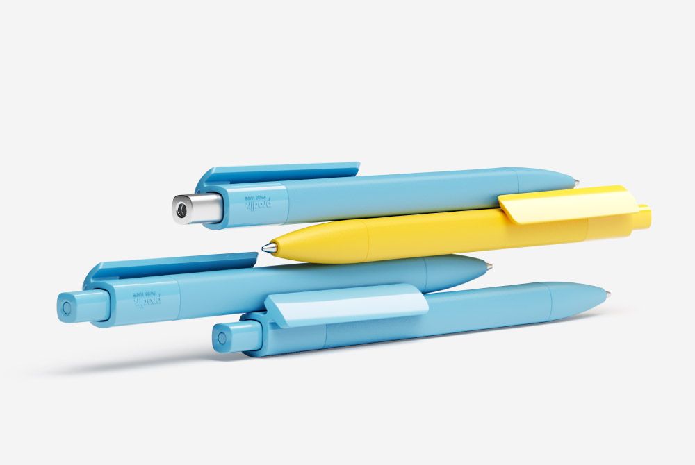 Ручка шариковая Prodir DS4 PMM-P, голубая - купить оптом