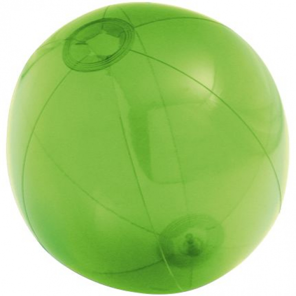 Надувной пляжный мяч Sun and Fun, полупрозрачный зеленый - купить оптом