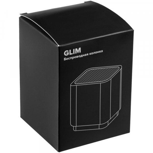 Беспроводная колонка с подсветкой логотипа Glim, красная - купить оптом