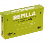 Набор перезаряжаемых батареек Refilla AA, 1000 мАч, фото 5