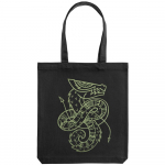 Холщовая сумка «Полинезийский дракон», черная, фото 2
