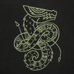 Холщовая сумка «Полинезийский дракон», черная, фото 3