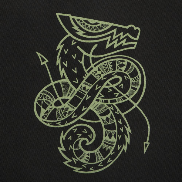 Холщовая сумка «Полинезийский дракон», черная - купить оптом