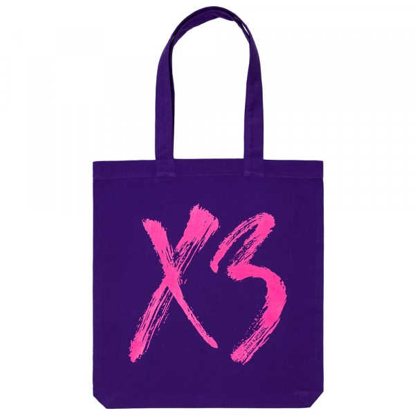 Холщовая сумка «ХЗ», фиолетовая - купить оптом