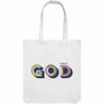 Холщовая сумка «Новый GOD», белая, фото 1