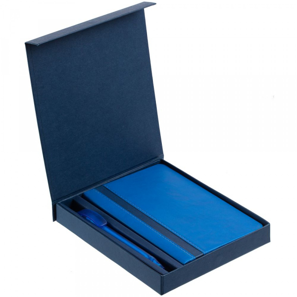 Коробка Shade под блокнот и ручку, синяя - купить оптом