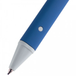 Ручка шариковая Button Up, синяя с белым, фото 3