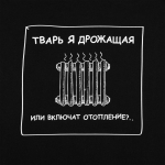 Толстовка «Тварь я дрожащая...», черная, фото 3