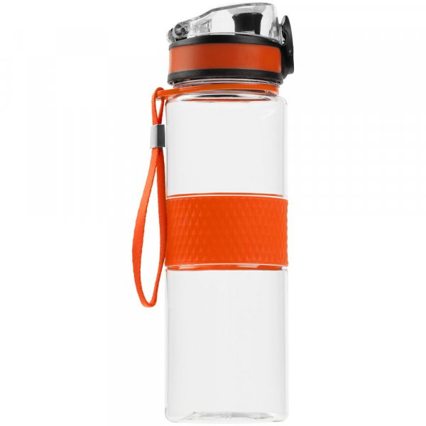 Бутылка для воды Fata Morgana, прозрачная с оранжевым - купить оптом