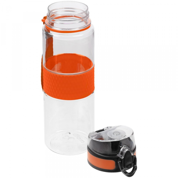 Бутылка для воды Fata Morgana, прозрачная с оранжевым - купить оптом