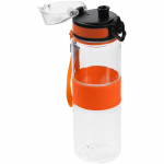 Бутылка для воды Fata Morgana, прозрачная с оранжевым, фото 3