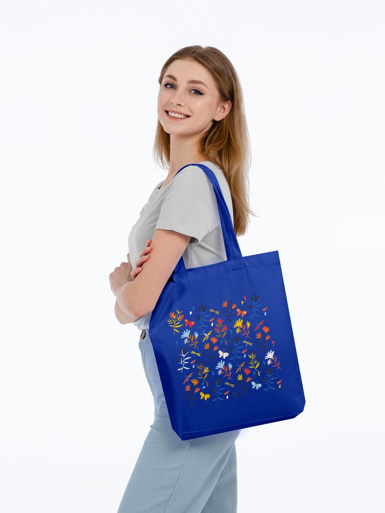 Холщовая сумка Indian Summer, ярко-синяя - купить оптом