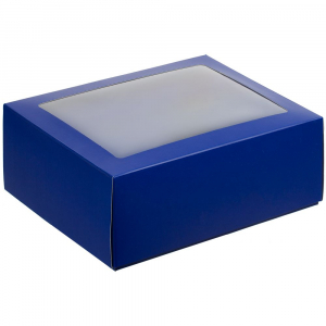 Коробка с окном InSight, синяя - купить оптом