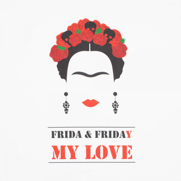 Футболка женская Frida & Friday, белая - купить оптом