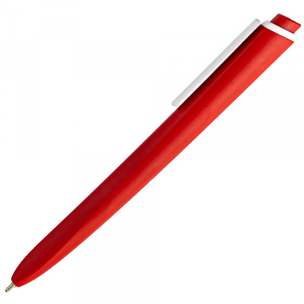 Ручка шариковая Pigra P02 Mat, красная с белым - купить оптом