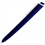 Ручка шариковая Pigra P02 Mat, темно-синяя с белым, фото 2