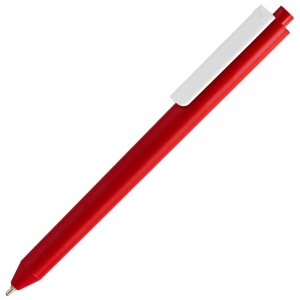 Ручка шариковая Pigra P03 Mat, красная с белым - купить оптом