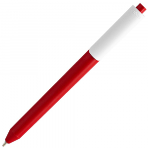 Ручка шариковая Pigra P03 Mat, красная с белым - купить оптом