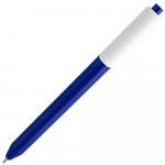 Ручка шариковая Pigra P03 Mat, темно-синяя с белым, фото 1