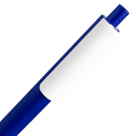 Ручка шариковая Pigra P03 Mat, темно-синяя с белым, фото 3