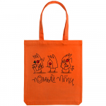 Холщовая сумка «Полный птц», оранжевая, фото 1