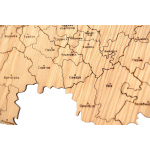 Деревянная карта России с названиями городов, дуб, фото 2