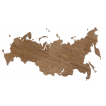 Деревянная карта России, дуб - купить оптом