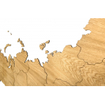 Деревянная карта России, дуб, фото 1