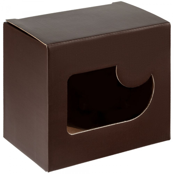 Коробка с окном Gifthouse, коричневая - купить оптом