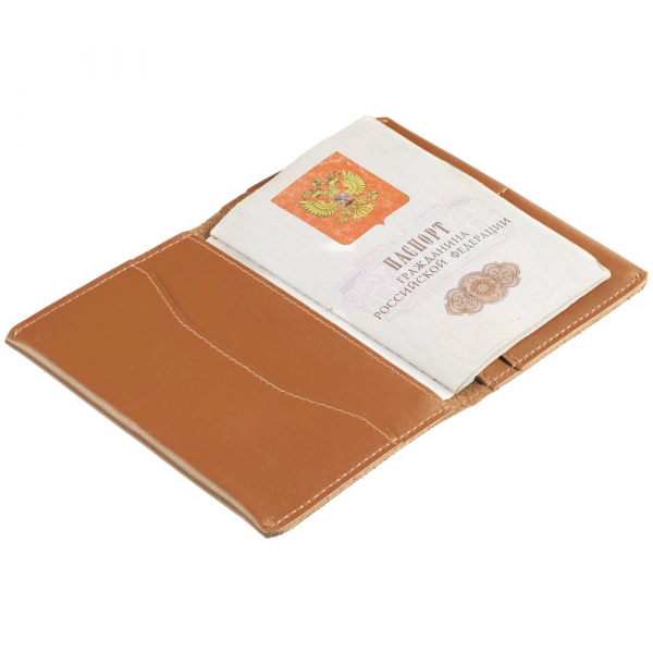 Обложка для паспорта Apache, светло-коричневая (camel) - купить оптом