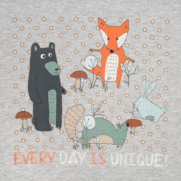 Футболка Every Day is Unique, серый меланж - купить оптом